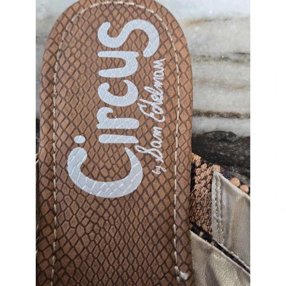 Circus By Sam Edelman Women's Burnett Animal‎ Print Slide Flat Sandals US 7